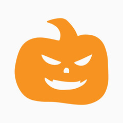 Halloween pumpkin silhouette design, editable colors