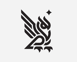 Owl logo. Night bird emblem design editable for your business. Vector illustration.