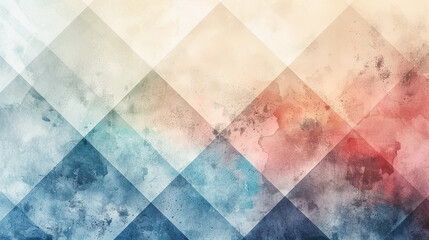 Abstract watercolor background. Watercolor background with a geometric pattern.