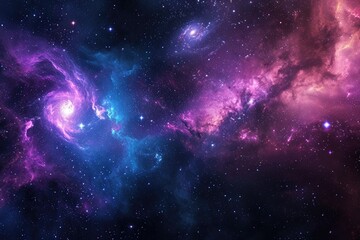 Fototapeta premium Amazing cosmic scene with vibrant colors