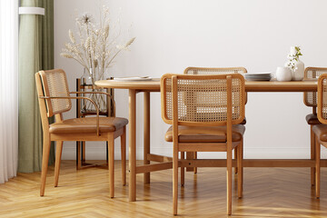 table and chairs image for blogs, 3d render