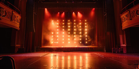 Theater stage light background with spotlight	