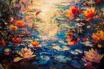 Naklejka premium Immerse yourself in the vibrant tapestry of life, where every hue and shade paints a picture of possibility and potential