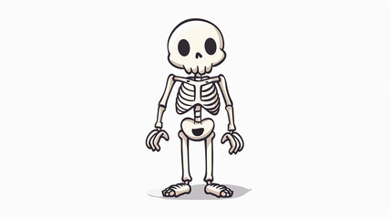 Illustration of a cartoon skeleton.
