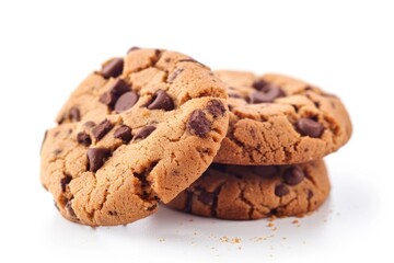 Cookie Baking. Stack of Delicious Chocolate Cookies - Sweet Dessert Food