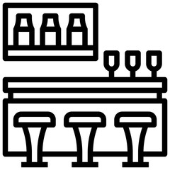 BAR COUNTER,pub,alcoholic drink,stool,restaurant.svg