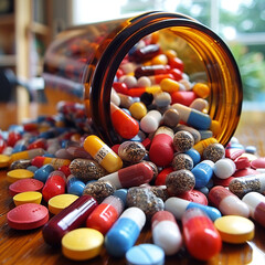 Drug pills and capsules - Generative AI