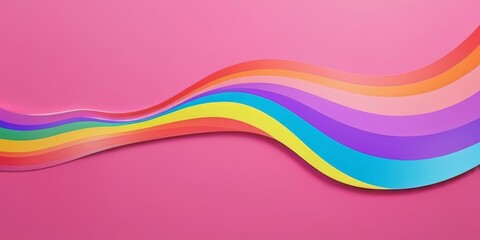 Rainbow colorful waves line as abstract background wallpaper,, LGBT Community Pride Background Illustration, Rainbow Flag