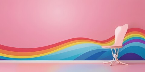 Rainbow colorful waves line as abstract background wallpaper,, LGBT Community Pride Background Illustration, Rainbow Flag