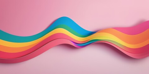 Rainbow colorful wave lines as abstract background wallpaper, LGBT Community Pride Background Illustration, Pride symbol