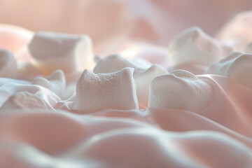 A close up of a pile of marshmallows