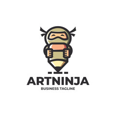 creative ninja logo vector