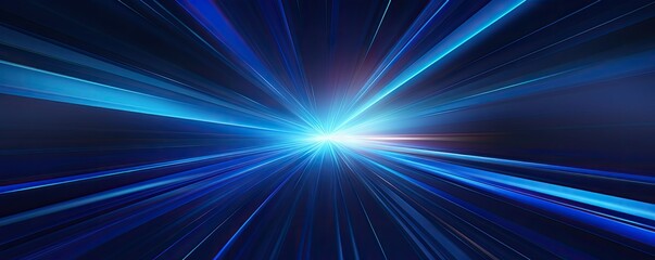 Obraz premium A blue and green image of a long, thin line with many small dots. The image is abstract and has a futuristic feel to it