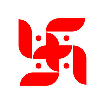 A red swastika