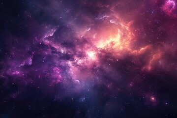 Naklejka premium Stunning galaxy with stars and planets in space