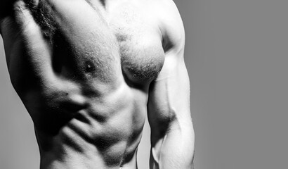 Sexy model body, nude torso. Strong man, seductive gay. Muscular shirtless man, attractive guy....