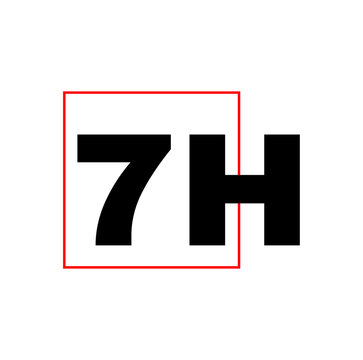 7H initial letters monogram