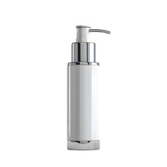 Obraz premium Hand pump serum bottle mockup isolated on transparent background