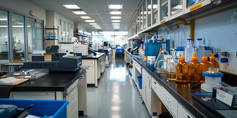 Laboratory setup for microbiological experimentation