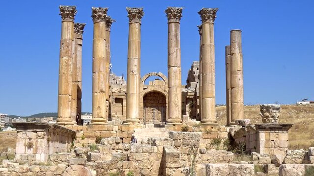 Jerash, Jordan, Roman ruins, amphitheater