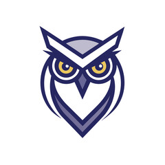 Minimalist Owl icon vector illustration 