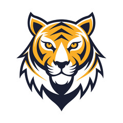 Minimalist tiger head logo icon vector