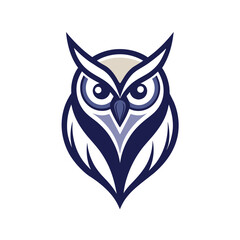 Minimalist Owl icon vector illustration 