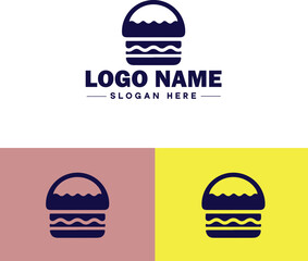 hot dog icon Frankfurter Wiener Sausage flat logo sign symbol editable vector