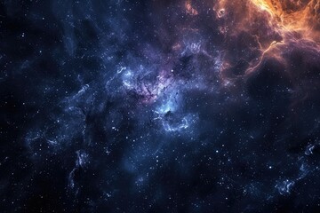 Fototapeta premium Beautiful galaxy background with stars and planets