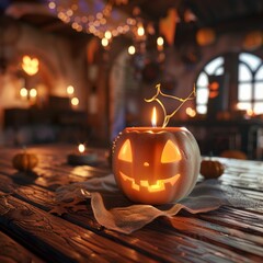 Spooktacular Halloween Party Decorations with Pumpkin Candelabras