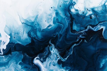 Blue black and white watercolor paint  background
