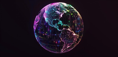 Conveying global integration, an image features Earth bathed in radiant rays, epitomizing interconnected communication.
