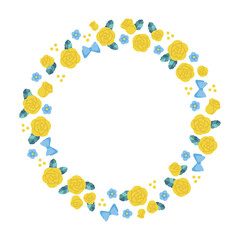 黄色いバラのベクターイラスト円