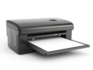 Printer isolated on white background