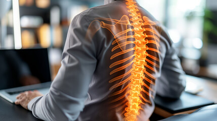 Back pain, spinal. Vertebra. Scoliosis. Backache. Osteochondrosis.