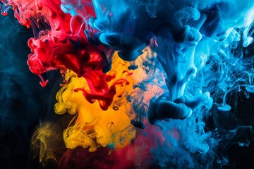 Vibrant Ink Clouds: Dynamic Splash Effects