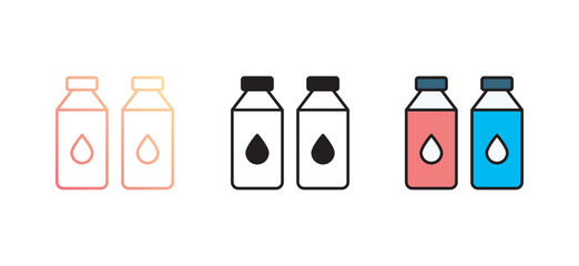 Ink Cartridge icon design with white background stock illustration