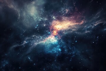 Obraz premium Beautiful galaxy background with nebulas and stars