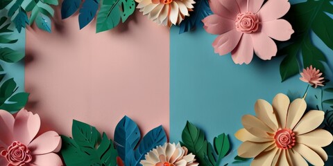 frame illustration wallpaper with a floral theme suitable for a wedding invitation background. Springtime
