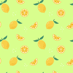summer fruits seamless pattern 