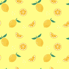 summer fruits seamless pattern 