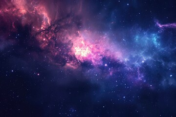 Fototapeta premium Colorful galaxy with cosmic dust and nebulas