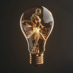 Dancing Light: The Graceful Fusion of Ballet and Electricity -abstract theme