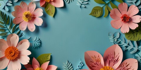 frame illustration wallpaper with a floral theme suitable for a wedding invitation background. Springtime
