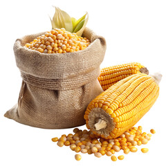 corn in sack transparent background