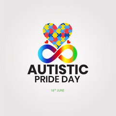 Autistic rainbow eight infinity symbol icon vector. World autism awareness day, Understanding Love Concept, World Autism Spectrum Disorder Awareness Day, Neurodiversity aware
