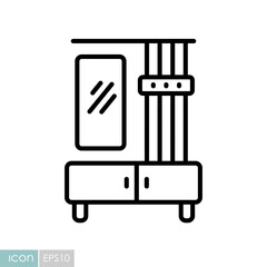 Hallway furniture vector icon. Furniture sign