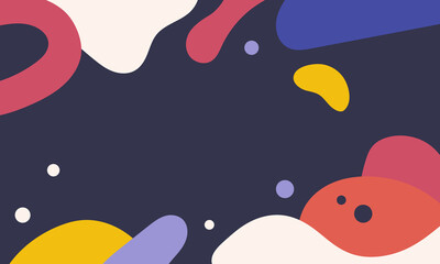 Creative background with amorphous shapes.