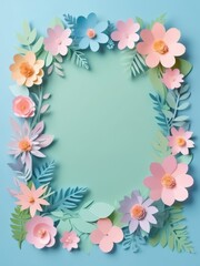 frame illustration wallpaper with a floral theme suitable for a wedding invitation background. Springtime
