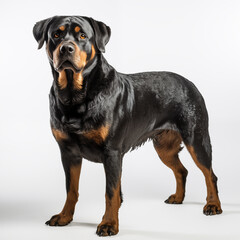 Obraz premium Rottweiler dog isolated on white background